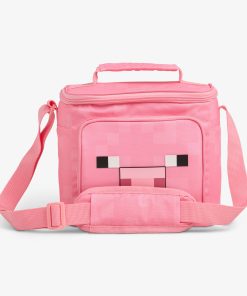 Minecraft Pig Square Lunch Cooler Bag